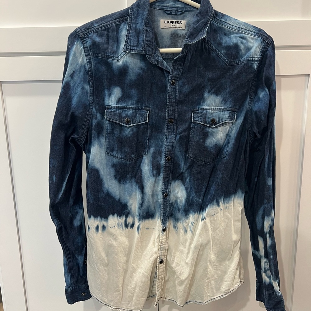 mens express denim large shirt